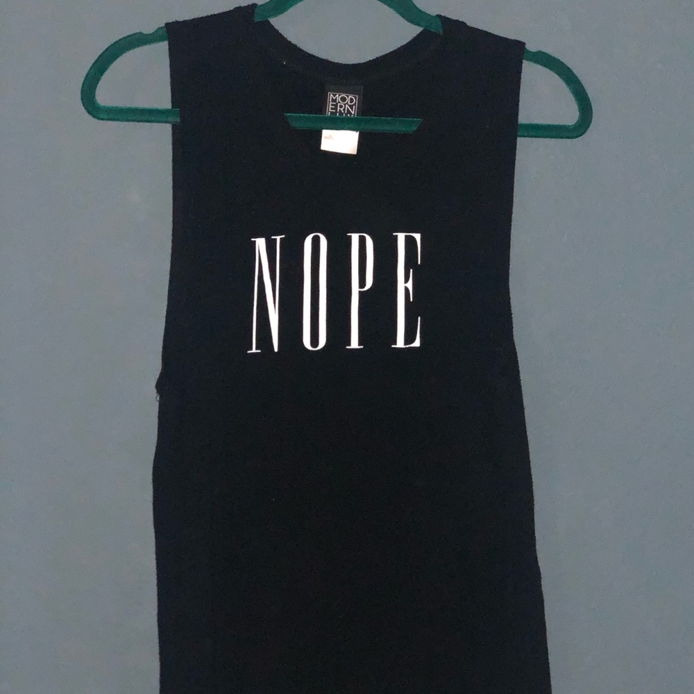 Black NOPE Tank Top
